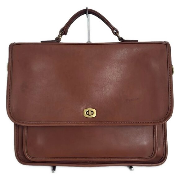 Auth COACH - 5181 Brown Leather Business Bag - Picture 1 of 11